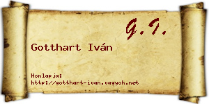 Gotthart Iván névjegykártya