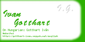 ivan gotthart business card